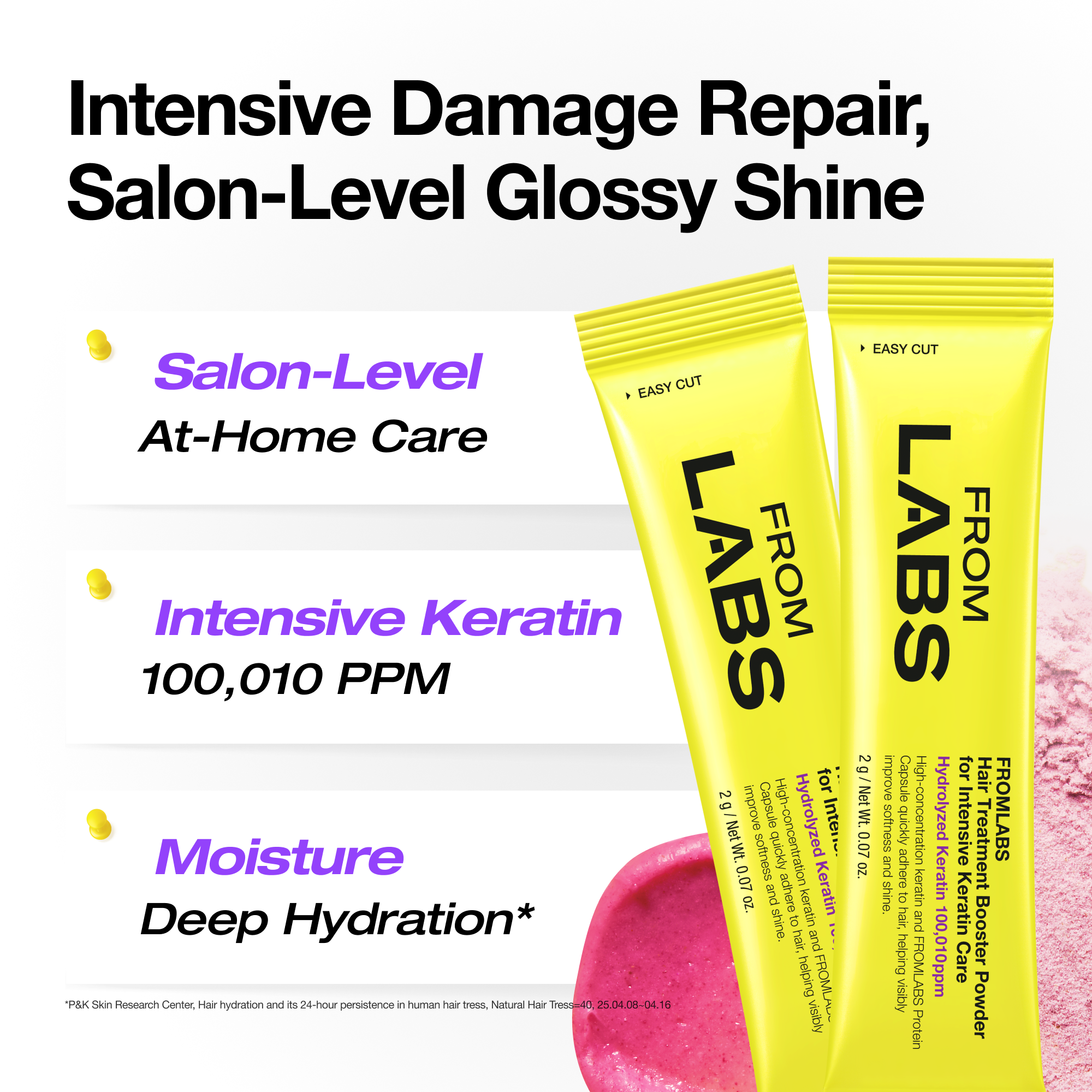 Hair Treatment Booster Powder for Intensive Keratin Care