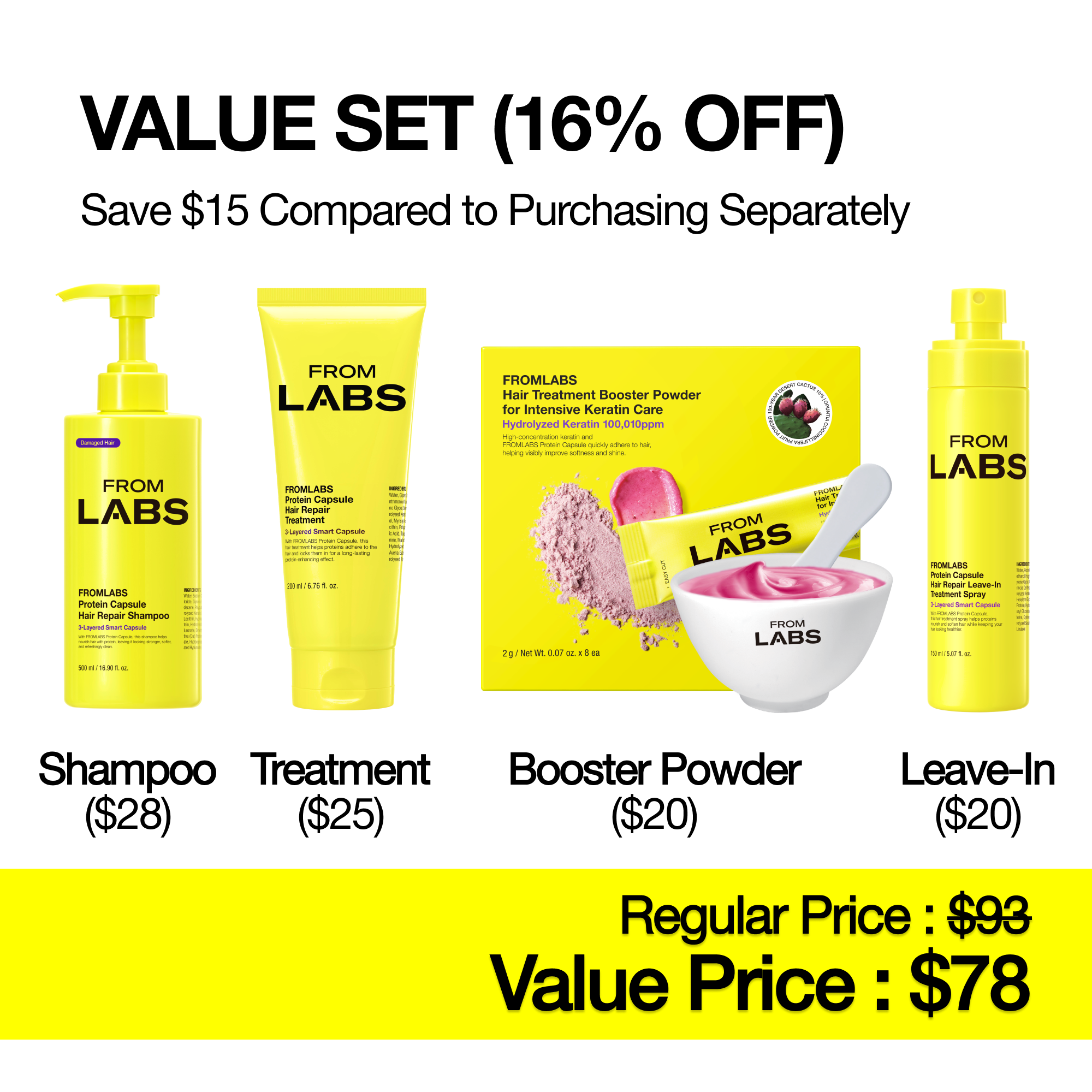 The Ultimate Glass Hair Set (Mask + Booster + Leave-In + Shampoo)