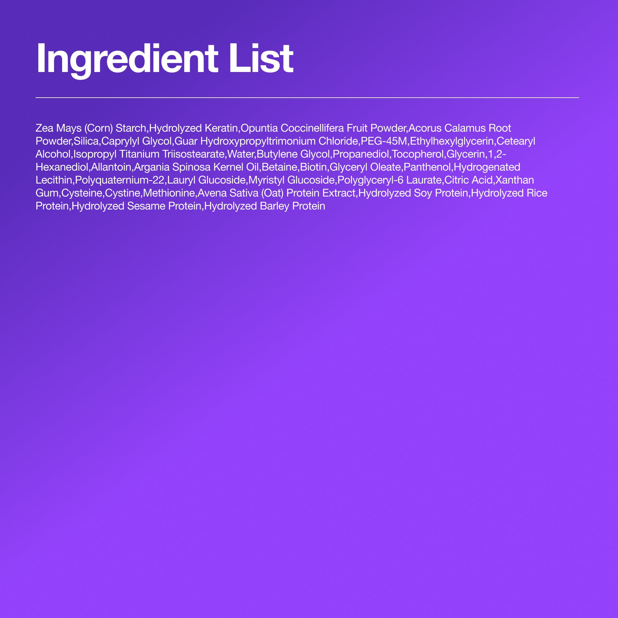 Hair Treatment Booster Powder for Intensive Keratin Care