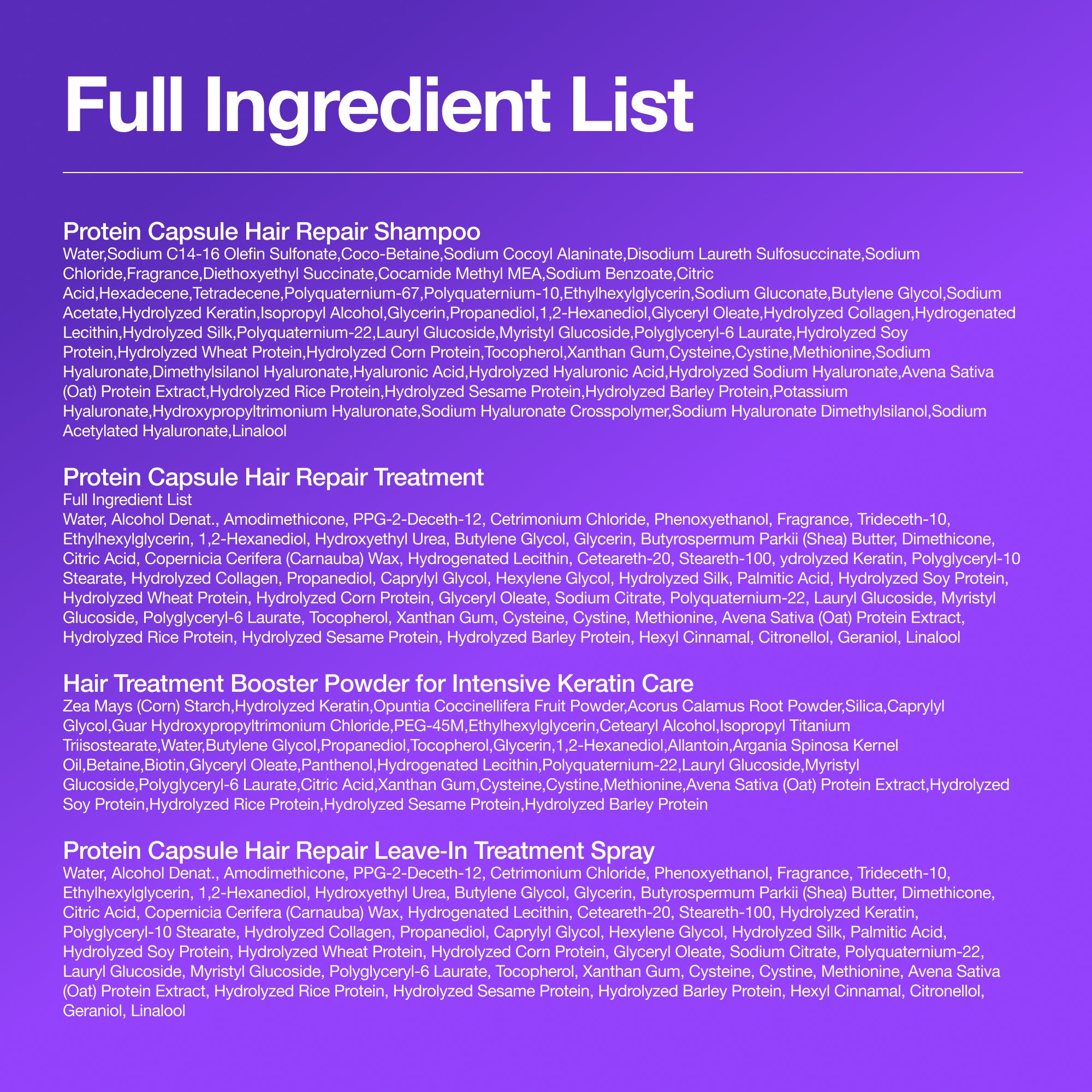 The Ultimate Glass Hair Set (Mask + Booster + Leave-In + Shampoo)