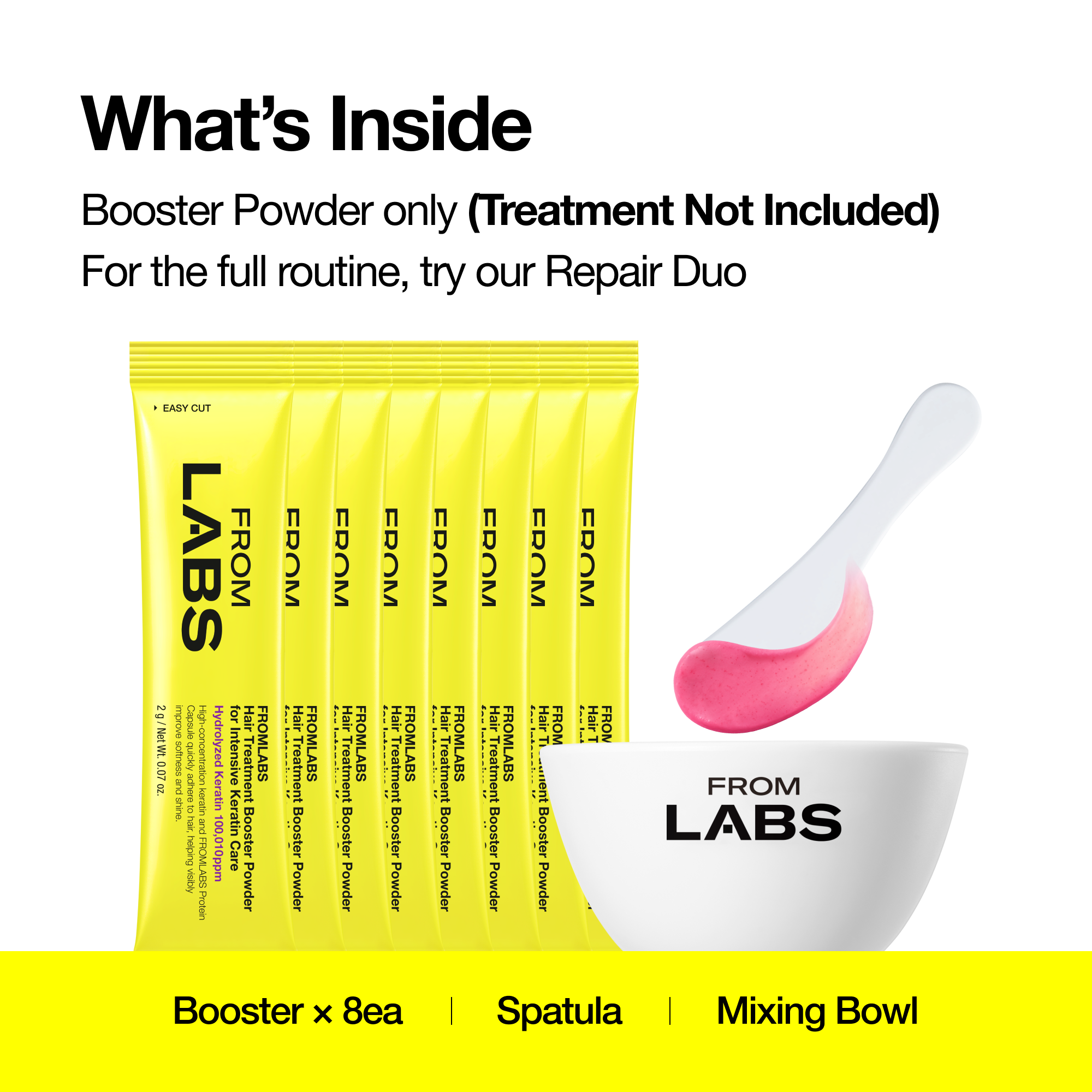 Hair Treatment Booster Powder for Intensive Keratin Care