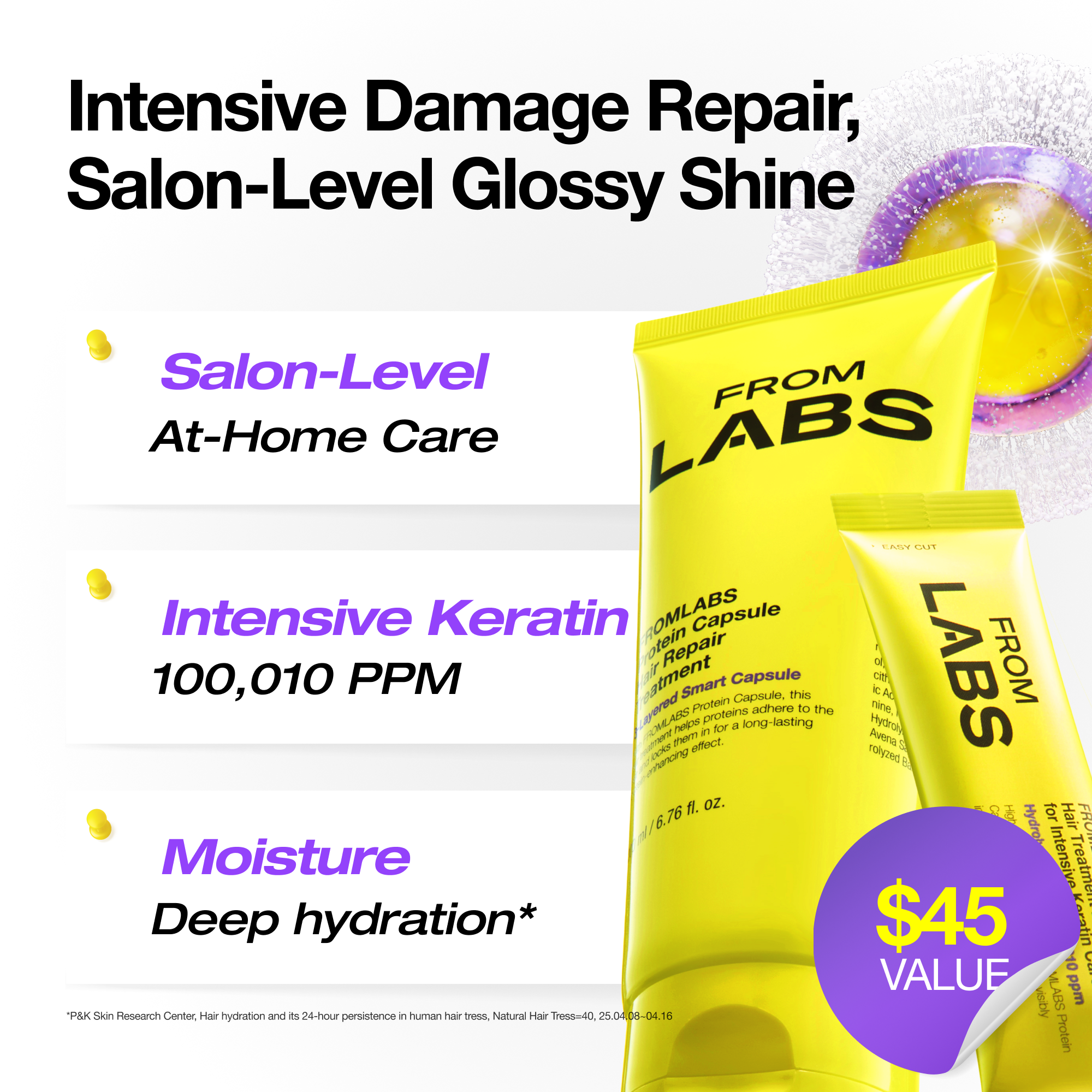 [Mascarilla efecto Glass Hair No.1 de K-Beauty] Dúo Reparador Capilar – 13% OFF